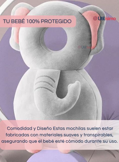 Mochila Protectora Cabeza Bebé Niña Antigolpes Almohadilla Ajustable Surtido-5