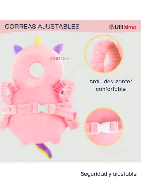 Mochila Protectora Cabeza Bebé Niña Antigolpes Almohadilla Ajustable Surtido-6
