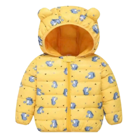 Parka Con Capucha Y Mangas Larga Niño Dinosaurio Amarillo Jump Kids-0