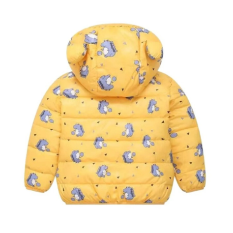 Parka Con Capucha Y Mangas Larga Niño Dinosaurio Amarillo Jump Kids-1