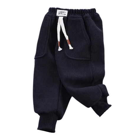 Pantalón de Cotele Frizados Con Chiporro Niño Azul Oscuro Jump Kids-0