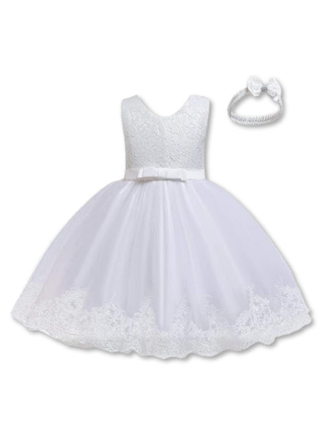 Vestido Fiesta Tutu Niña Lazo y Cintillo 6 Meses a 4 años Jump Kids-0