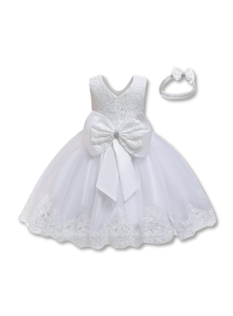 Vestido Fiesta Tutu Niña Lazo y Cintillo 6 Meses a 4 años Jump Kids-1