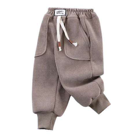 Pantalón de Cotele Frizados Con Chiporro Niño CaféJump Kids-0
