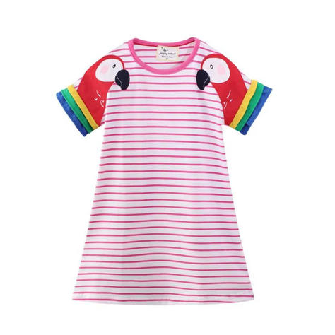 Vestido Manga Corta Niña Loros Jump Kids-0