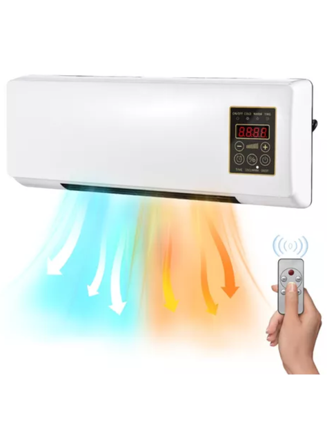 Calefactor y Ventilador 2 en 1 Portátil Modular Pared Mesa-1