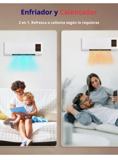 Calefactor y Ventilador 2 en 1 Portátil Modular Pared Mesa-7