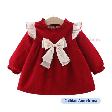 Vestido de Cotelé Forrado En Algodón Con Moño Niña Jump Kids-0
