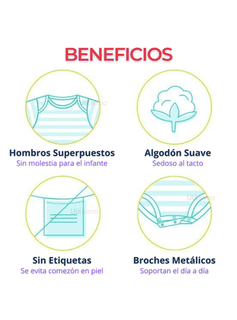Pack 5 Bodys Bebé Niño Manga Larga 100% Algodón Adventure Planes-3