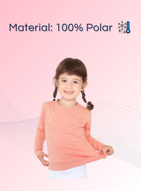Pack 1 Camiseta Polar Primera Capa Invierno Niña Cuello Redondo-6