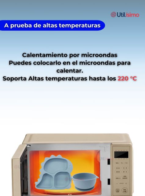 Set De Alimentación Bebé Silicona 5 Piezas Dinosaurio Libre BPA Celeste-6