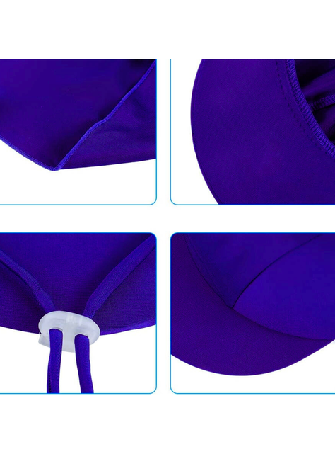 Gorro para el Sol con Solapas Protección UV Niños de 1 a 10 Años Azul-3