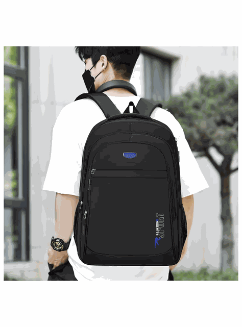 Mochila Escolar Juvenil y Universitario 50cm Diseño Multifuncional Blue-2