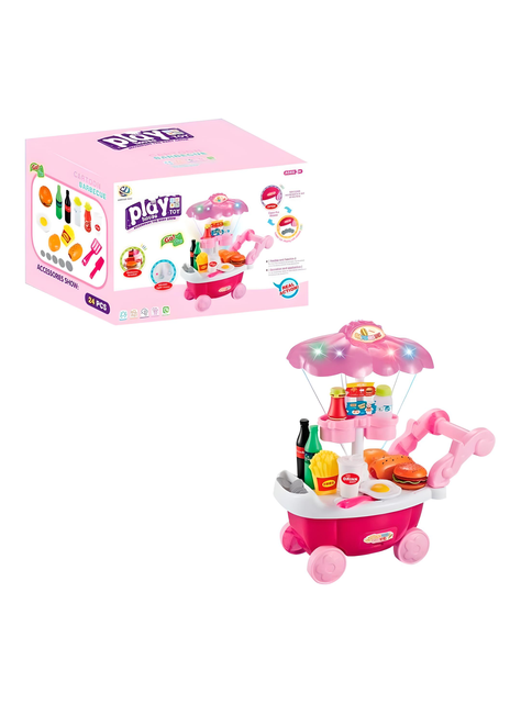 Carrito de Comida Con Accesorios y Luces Para Niña-1