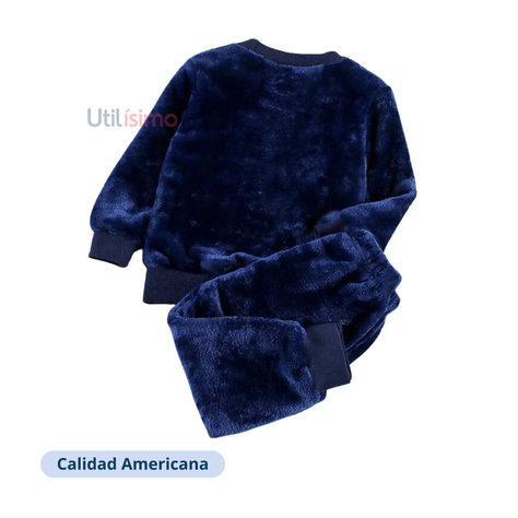 Set Invierno 2 Piezas Buzo Niño Oso Bojw Azul Oscuro Jump Kids-1