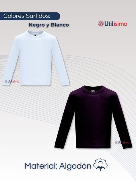 Pack 10 Camisetas Poleras  Algodón Primera Capa Invierno Niño-1