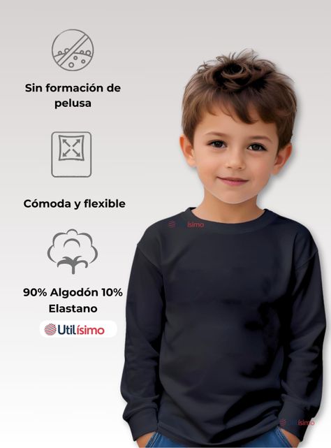 Pack 10 Camisetas Poleras  Algodón Primera Capa Invierno Niño-3