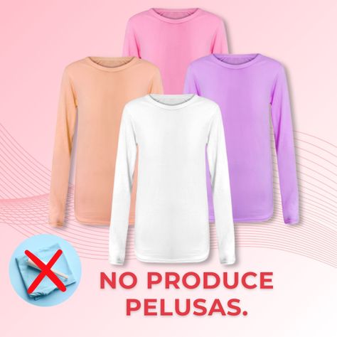 Pack 3 Camisetas Primera Capa Poleras Niña Bambú Manga Larga Surtido-6