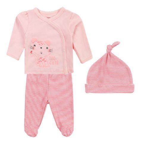 Set de 3 Piezas Poleron Pantalon Gorro para Bebés Tedmimak-0