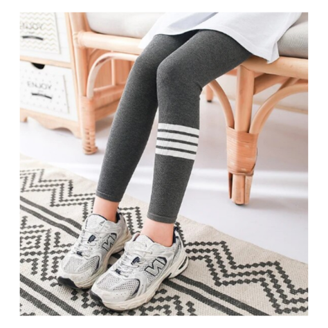 Calza Niña Gris Oscuro Algodón y Lycra Jump Kids-1