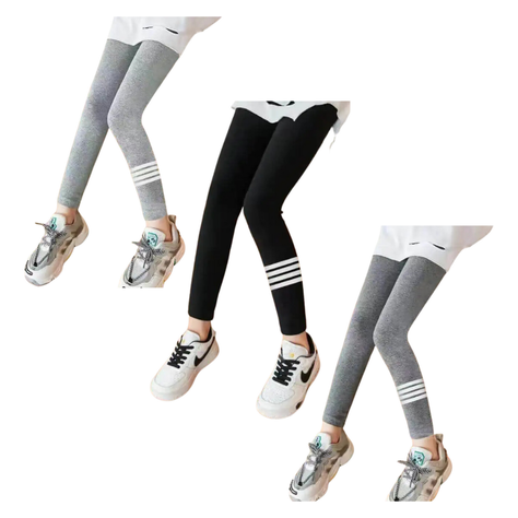 Calza Niña Gris Oscuro Algodón y Lycra Jump Kids-2