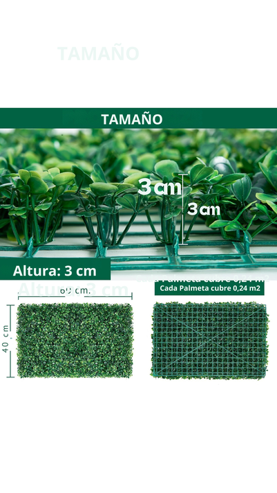 Palmeta artificial trebol vertical de 60x40cm - Envío Gratis-2