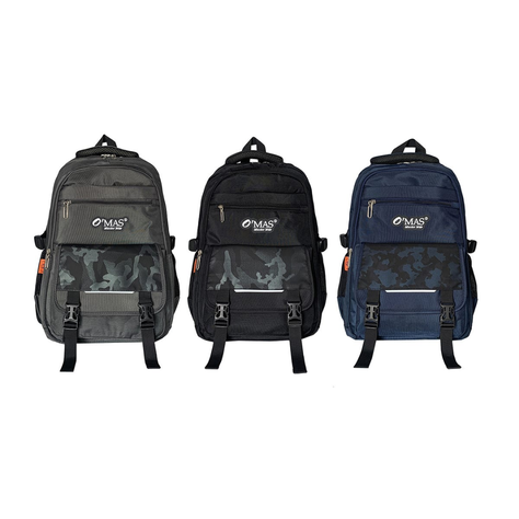 Mochila Escolar con Broches Camuflaje Poliéster 46X33X16CM Surtido-3