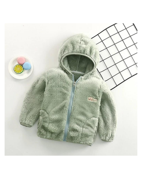 Poleron Polar Niño con Capucha JK Bebe VERDE-2