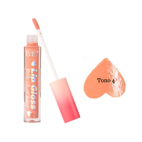 Brillo de Labios Shine Ushas Tonos Nude 4ml T04-0