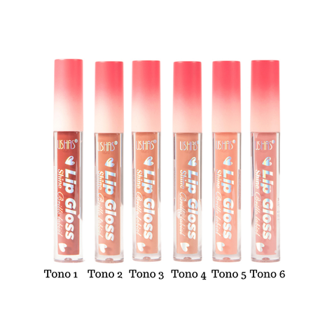 Brillo de Labios Shine Ushas Tonos Nude 4ml T04-1
