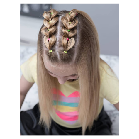 Ligas Para El Cabello Colores Varios MaxBelle Negro-2