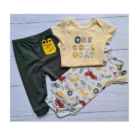 Set 3 Piezas Cool Cat Tedmimak 100% Algodón-1
