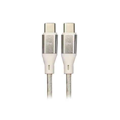 Cable de Tipo C a Tipo C 1M Plateado-0