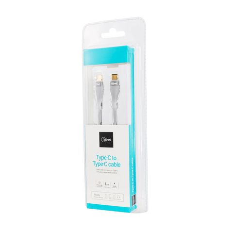 Cable de Tipo C a Tipo C 1M Plateado-1