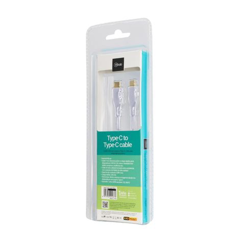 Cable de Tipo C a Tipo C 1M Plateado-2