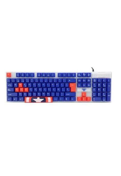 Kit Gamer Marvel Capitan America 3en1 Teclado Mouse Audifono-1