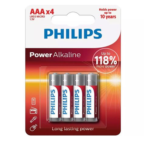 Pila Philips Lr03p4b/55 Alkaline Aaa 10PCS-2