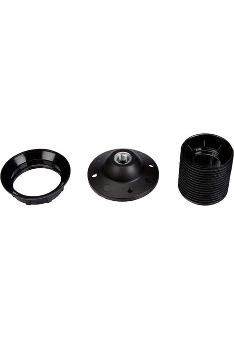 Porta Lámparas E27 Simple 250V 10A Negro-1