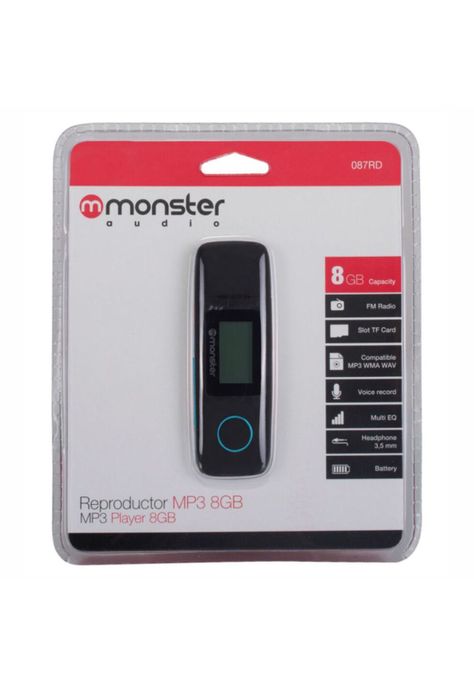 Reproductor MP3 Monster Audio, 16GB, Radio FM, Puerto microSD-3