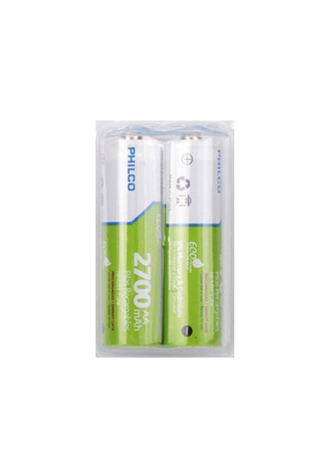 Pilas Recargables Philco Blister 2 Pre-Cargadas Aa 2700 Mah-2