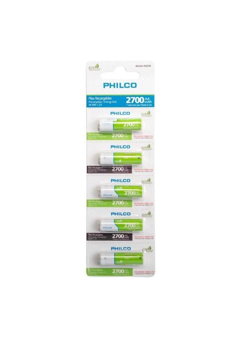 Blister 5 Pilas Philco Pre-Cargadas Aa 2700 Mah-0