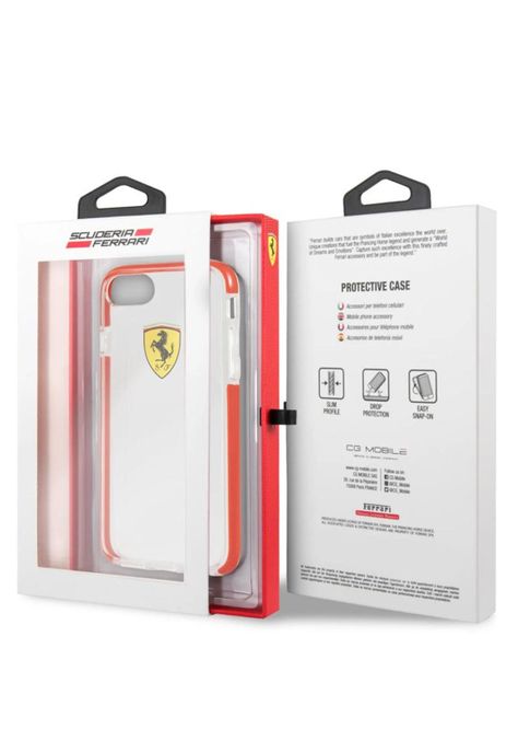 Carcasa Ferrari Compatible con Iphone 8 Transparente-0