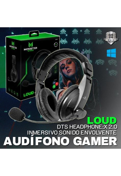 Audífonos Gamer Monster 3,5 MM  Over-EAR-1