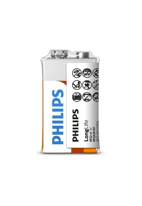 Pila philips  cloruro zinc 9v  termosellado 1PCS-2