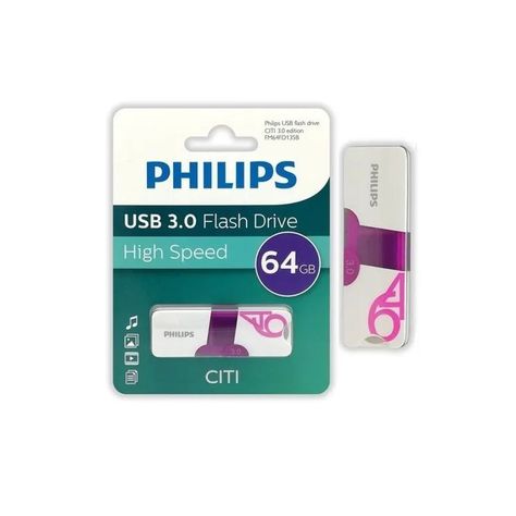 Pendrive Philips FM64FD135B/97 de 64GB con USB 3.0 "Almacena tus datos de forma rápida y segura-1