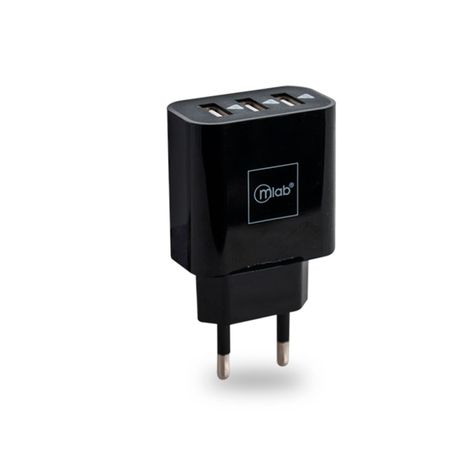 Cargador Hogar 220V 3 USB Mlab 7772-0