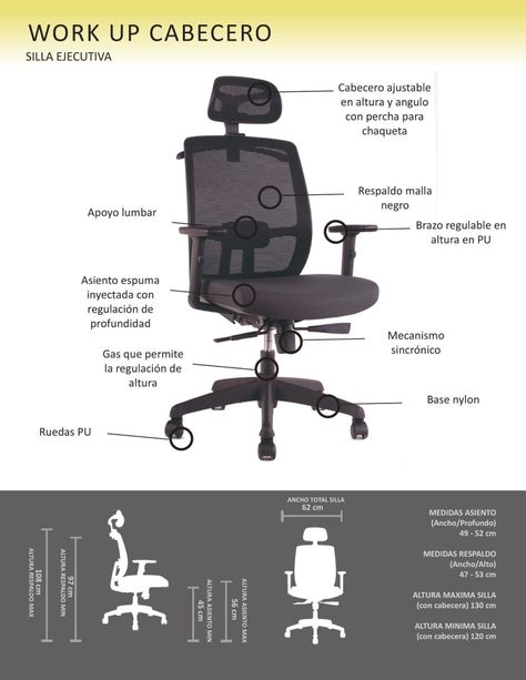 Silla oficina Energie Max con cabecero-2