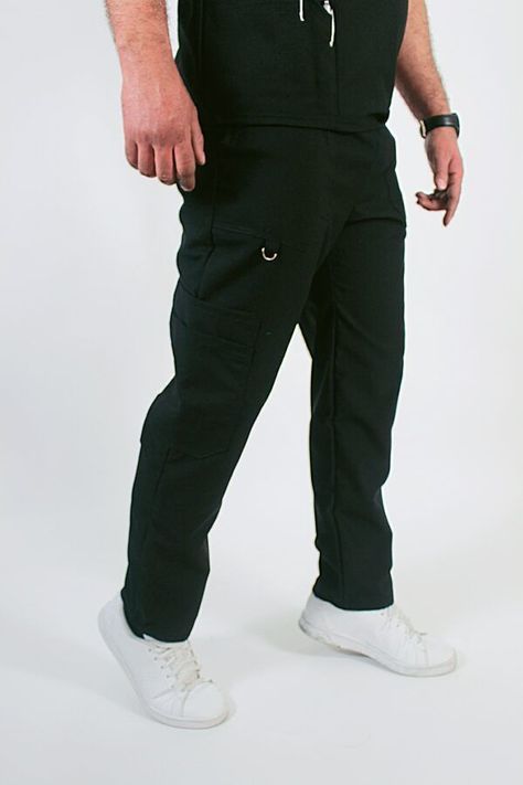 Uniforme Clínico Antifluidos  Negro-4