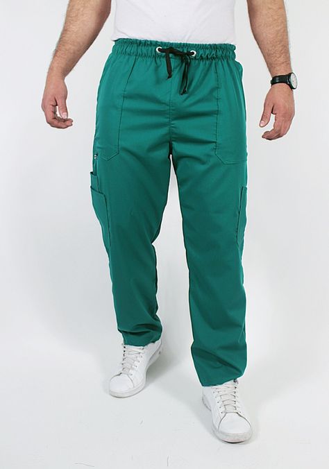 Pantalón Clínico Recto Antibacterial y Antifluidos Verde Esmeralda-2