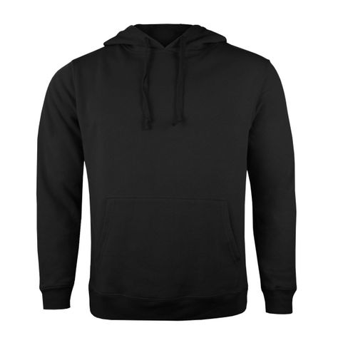 Polerón Canguro Unisex Negro simple-1